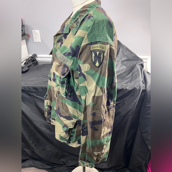 American Apparel U.S “Army Ranger” Hot Weather Woodland Camouflage Jacket Large - Picture 7 of 12
